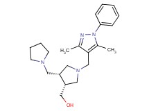 [(3R*,4R*)-1-[(3,5-dimethyl-1-phenyl-1H-pyrazol-4-yl)methyl]-4-(pyrrolidin-1-ylmethyl)pyrrolidin-3-yl]methanol