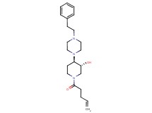 (3R*,4R*)-1-(4-pentenoyl)-4-[4-(2-phenylethyl)-1-piperazinyl]-3-piperidinol