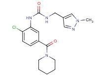 N-[2-chloro-5-(piperidin-1-ylcarbonyl)phenyl]-N'-[(1-methyl-1H-pyrazol-4-yl)methyl]urea
