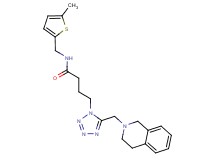 4-[5-(3,4-dihydro-2(1H)-isoquinolinylmethyl)-1H-tetrazol-1-yl]-N-[(5-methyl-2-thienyl)methyl]butanamide