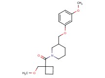 1-{[1-(methoxymethyl)cyclobutyl]carbonyl}-3-[(3-methoxyphenoxy)methyl]piperidine