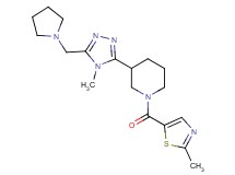 3-[4-methyl-5-(pyrrolidin-1-ylmethyl)-4H-1,2,4-triazol-3-yl]-1-[(2-methyl-1,3-thiazol-5-yl)carbonyl]piperidine