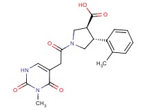 (3S*,4R*)-1-[(3-methyl-2,4-dioxo-1,2,3,4-tetrahydropyrimidin-5-yl)acetyl]-4-(2-methylphenyl)pyrrolidine-3-carboxylic acid