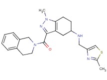 3-(3,4-dihydro-2(1H)-isoquinolinylcarbonyl)-1-methyl-N-[(2-methyl-1,3-thiazol-4-yl)methyl]-4,5,6,7-tetrahydro-1H-indazol-5-amine
