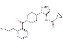 N-(1-{1-[(4-propylpyrimidin-5-yl)carbonyl]piperidin-4-yl}-1H-pyrazol-5-yl)cyclopropanecarboxamide