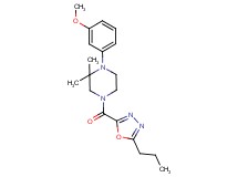 1-(3-methoxyphenyl)-2,2-dimethyl-4-[(5-propyl-1,3,4-oxadiazol-2-yl)carbonyl]piperazine
