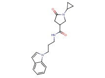 1-cyclopropyl-N-[3-(1H-indol-1-yl)propyl]-5-oxo-3-pyrrolidinecarboxamide