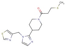 1-[3-(methylthio)propanoyl]-4-[1-(1,3-thiazol-4-ylmethyl)-1H-imidazol-2-yl]piperidine
