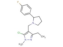 5-chloro-3-ethyl-4-{[2-(4-fluorophenyl)-1-pyrrolidinyl]methyl}-1-methyl-1H-pyrazole