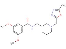 3,5-dimethoxy-N-({1-[(5-methyl-1,3,4-oxadiazol-2-yl)methyl]piperidin-3-yl}methyl)benzamide
