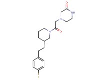 4-(2-{3-[2-(4-fluorophenyl)ethyl]-1-piperidinyl}-2-oxoethyl)-2-piperazinone