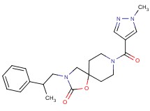 8-[(1-methyl-1H-pyrazol-4-yl)carbonyl]-3-(2-phenylpropyl)-1-oxa-3,8-diazaspiro[4.5]decan-2-one