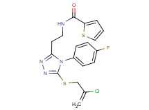 N-{2-[5-[(2-chloro-2-propen-1-yl)thio]-4-(4-fluorophenyl)-4H-1,2,4-triazol-3-yl]ethyl}-2-thiophenecarboxamide