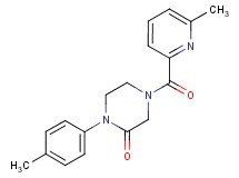 1-(4-methylphenyl)-4-[(6-methyl-2-pyridinyl)carbonyl]-2-piperazinone