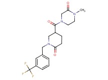 1-methyl-4-({6-oxo-1-[3-(trifluoromethyl)benzyl]-3-piperidinyl}carbonyl)-2-piperazinone