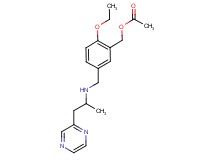 2-ethoxy-5-{[(1-methyl-2-pyrazin-2-ylethyl)amino]methyl}benzyl acetate