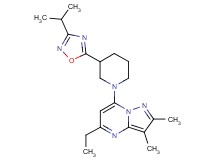 5-ethyl-7-[3-(3-isopropyl-1,2,4-oxadiazol-5-yl)piperidin-1-yl]-2,3-dimethylpyrazolo[1,5-a]pyrimidine