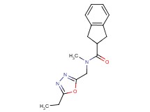 N-[(5-ethyl-1,3,4-oxadiazol-2-yl)methyl]-N-methyl-2-indanecarboxamide