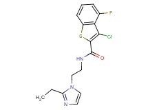 3-chloro-N-[2-(2-ethyl-1H-imidazol-1-yl)ethyl]-4-fluoro-1-benzothiophene-2-carboxamide