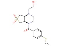 2-[(4aR*,7aS*)-4-[4-(methylthio)benzoyl]-6,6-dioxidohexahydrothieno[3,4-b]pyrazin-1(2H)-yl]ethanol