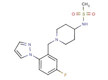 N-{1-[5-fluoro-2-(1H-pyrazol-1-yl)benzyl]piperidin-4-yl}methanesulfonamide