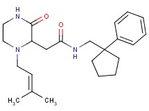 2-[1-(3-methyl-2-buten-1-yl)-3-oxo-2-piperazinyl]-N-[(1-phenylcyclopentyl)methyl]acetamide