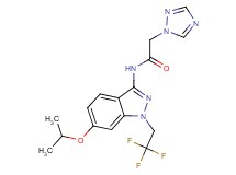 N-[6-isopropoxy-1-(2,2,2-trifluoroethyl)-1H-indazol-3-yl]-2-(1H-1,2,4-triazol-1-yl)acetamide