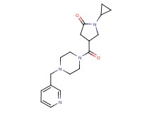 1-cyclopropyl-4-{[4-(3-pyridinylmethyl)-1-piperazinyl]carbonyl}-2-pyrrolidinone