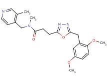 3-[5-(2,5-dimethoxybenzyl)-1,3,4-oxadiazol-2-yl]-N-methyl-N-[(3-methyl-4-pyridinyl)methyl]propanamide