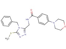 N-{[4-benzyl-5-(methylthio)-4H-1,2,4-triazol-3-yl]methyl}-4-(4-morpholinyl)benzamide