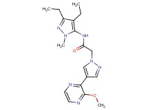 N-(3,4-diethyl-1-methyl-1H-pyrazol-5-yl)-2-[4-(3-methoxypyrazin-2-yl)-1H-pyrazol-1-yl]acetamide