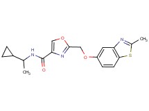 N-(1-cyclopropylethyl)-2-{[(2-methyl-1,3-benzothiazol-5-yl)oxy]methyl}-1,3-oxazole-4-carboxamide