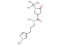 1-tert-butyl-N-methyl-N-[3-(1-methyl-1H-pyrazol-4-yl)propyl]-5-oxo-3-pyrrolidinecarboxamide