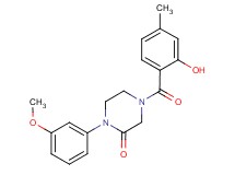 4-(2-hydroxy-4-methylbenzoyl)-1-(3-methoxyphenyl)-2-piperazinone