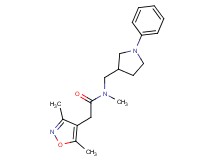 2-(3,5-dimethyl-4-isoxazolyl)-N-methyl-N-[(1-phenyl-3-pyrrolidinyl)methyl]acetamide