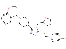 4-[5-[(4-fluorobenzyl)thio]-4-(tetrahydro-2-furanylmethyl)-4H-1,2,4-triazol-3-yl]-1-(2-methoxybenzyl)piperidine