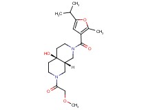 (4aR*,8aR*)-2-(5-isopropyl-2-methyl-3-furoyl)-7-(methoxyacetyl)octahydro-2,7-naphthyridin-4a(2H)-ol