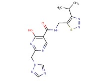 4-hydroxy-N-[(4-isopropyl-1,2,3-thiadiazol-5-yl)methyl]-2-(1H-1,2,4-triazol-1-ylmethyl)pyrimidine-5-carboxamide