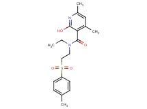 N-ethyl-2-hydroxy-4,6-dimethyl-N-{2-[(4-methylphenyl)sulfonyl]ethyl}nicotinamide