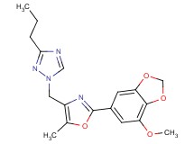 1-{[2-(7-methoxy-1,3-benzodioxol-5-yl)-5-methyl-1,3-oxazol-4-yl]methyl}-3-propyl-1H-1,2,4-triazole