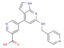 5-{6-[(pyridin-4-ylmethyl)amino]-1H-pyrrolo[2,3-b]pyridin-4-yl}nicotinic acid