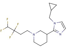 3-[1-(cyclopropylmethyl)-1H-imidazol-2-yl]-1-(3,3,4,4-tetrafluorobutyl)piperidine