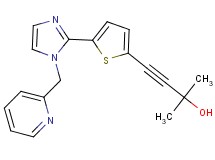 2-methyl-4-{5-[1-(pyridin-2-ylmethyl)-1H-imidazol-2-yl]-2-thienyl}but-3-yn-2-ol