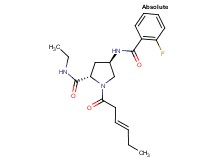 (4R)-N-ethyl-4-[(2-fluorobenzoyl)amino]-1-[(3E)-hex-3-enoyl]-L-prolinamide