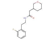 N-[2-(2-fluorophenyl)ethyl]-2-(tetrahydro-2H-pyran-3-yl)acetamide