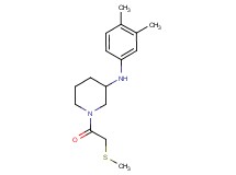 N-(3,4-dimethylphenyl)-1-[(methylthio)acetyl]-3-piperidinamine