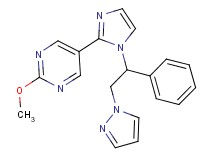 2-methoxy-5-{1-[1-phenyl-2-(1H-pyrazol-1-yl)ethyl]-1H-imidazol-2-yl}pyrimidine