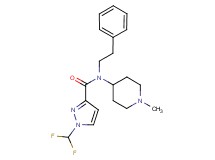 1-(difluoromethyl)-N-(1-methyl-4-piperidinyl)-N-(2-phenylethyl)-1H-pyrazole-3-carboxamide
