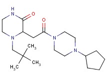 3-[2-(4-cyclopentyl-1-piperazinyl)-2-oxoethyl]-4-(2,2-dimethylpropyl)-2-piperazinone