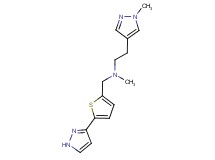 N-methyl-2-(1-methyl-1H-pyrazol-4-yl)-N-{[5-(1H-pyrazol-3-yl)-2-thienyl]methyl}ethanamine